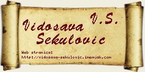 Vidosava Sekulović vizit kartica